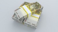 Albania 5000 Lek New Banknote 3D Model