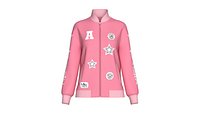Girls Patchwork Varsity Full-Zip Jacket