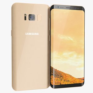 3D samsung galaxy s8 maple model