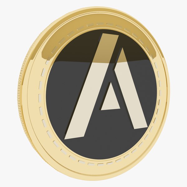 3D Aezora Cryptocurrency Gold Coin