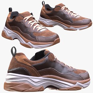 3D Man and Woman in Sneakers 9 model