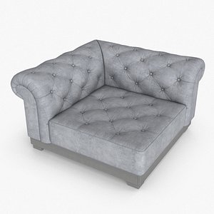 3D model Cushy Roll Arm Sectional Corner