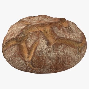 3d model bread loaf 01