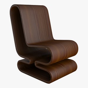 Wiggle Dark Wood Chair