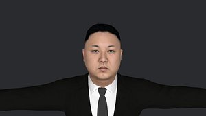 3D Kim Jong-un Hyper Realistic  Fully Rigged Character model