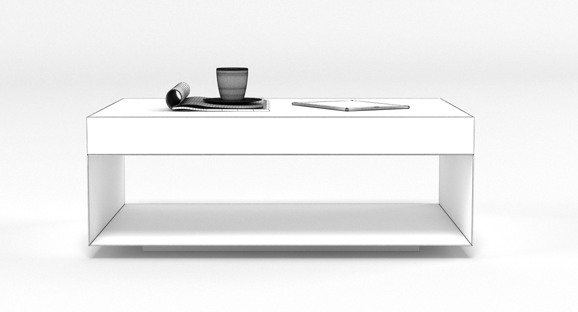 Elliott rectangular table 3D model - TurboSquid 1201754