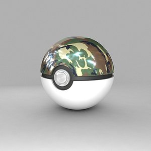 3d model pokemon ball safari