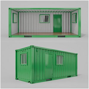 20ft Modified Shipping Container Room - Versatile Modular Space 3D model