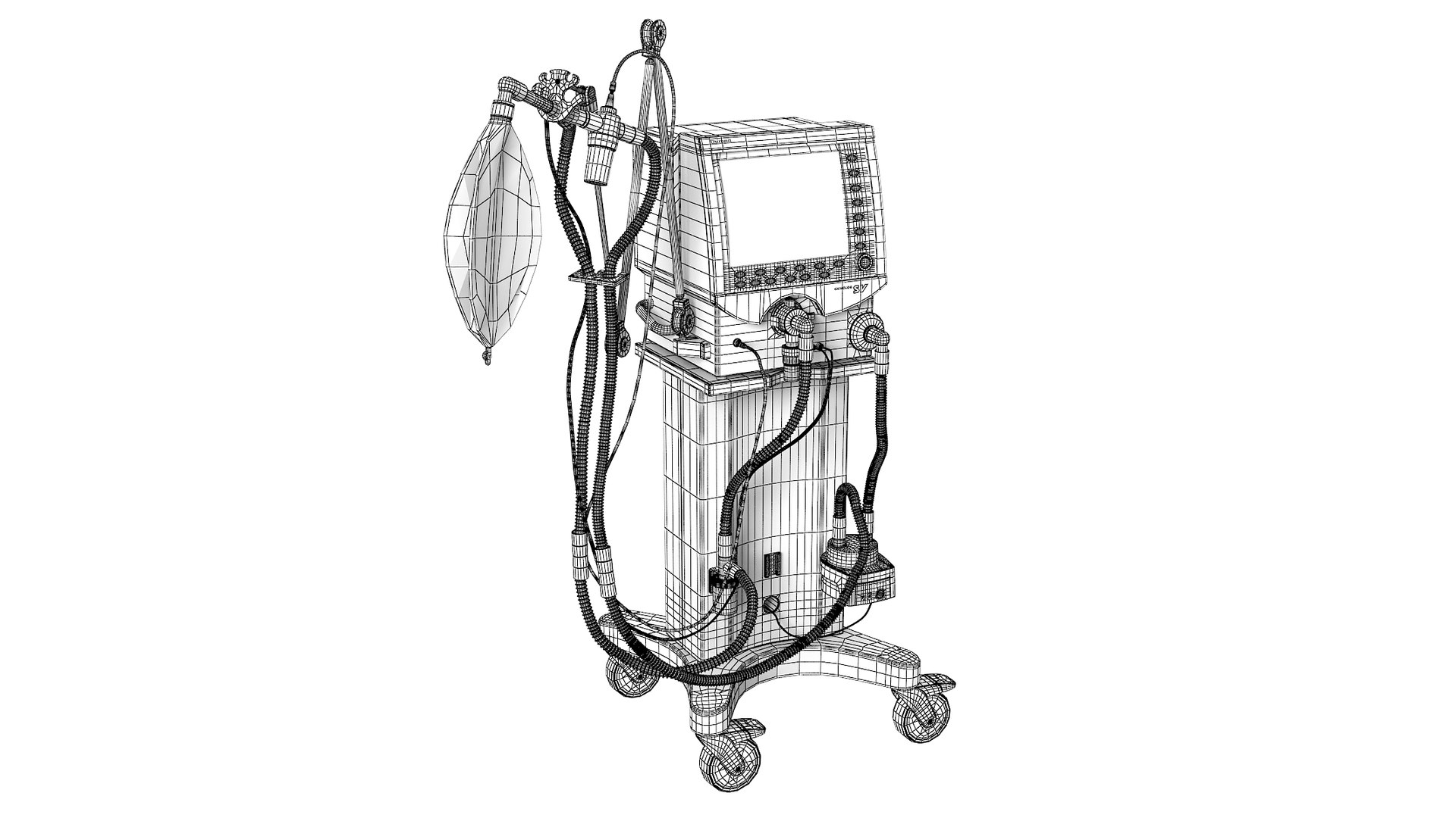 Medical Artificial Lung Ventilation Model - TurboSquid 1532880