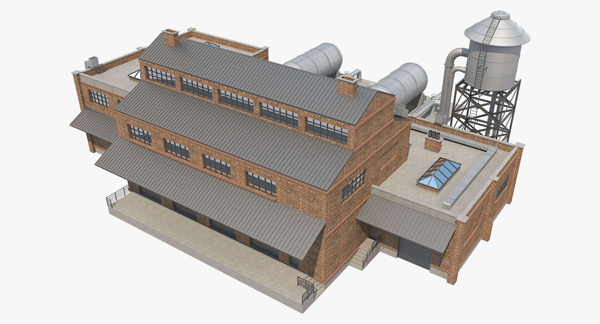 3D Factory Building Model - TurboSquid 1254913
