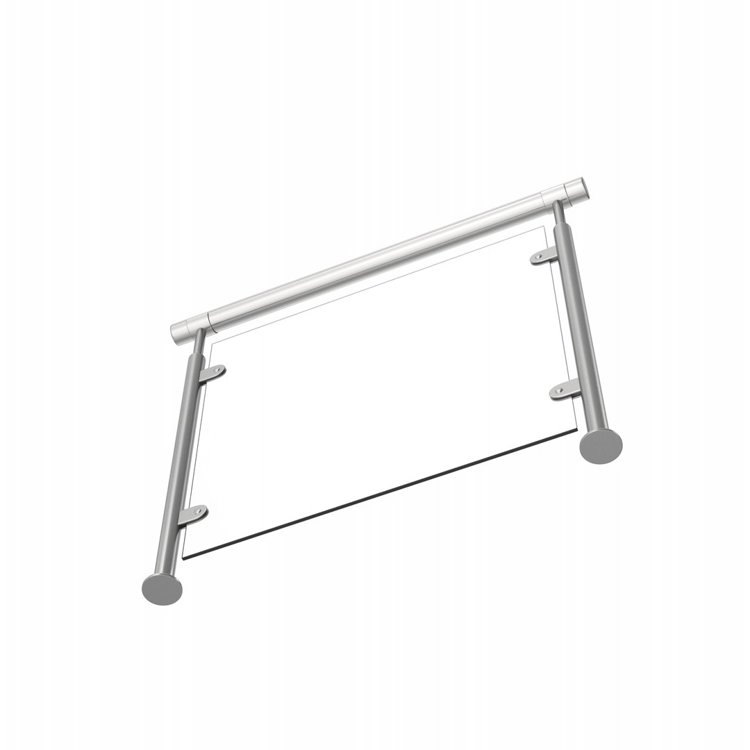 Glass Railing 3D model - TurboSquid 2180633