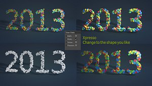 2013 new year c4d