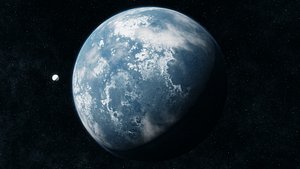Frozen Planet 3D Model - Procedural Realistic Atmosphere