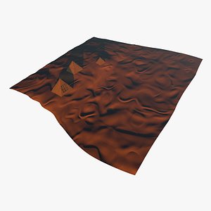 3D model realistic desert landscape
