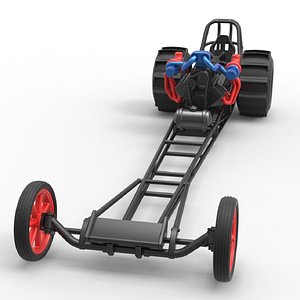 Front engine dirt dragster with turbo V8 Scale 1 to 25