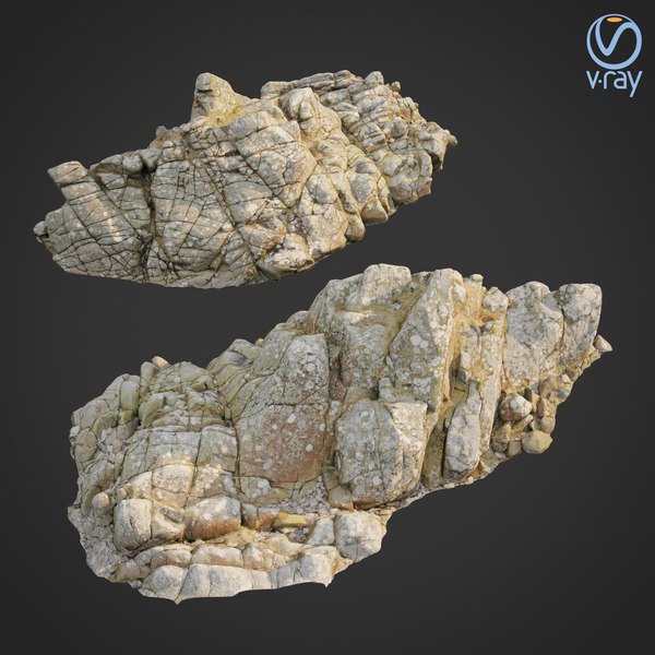 3D scanned rock cliff l2 model