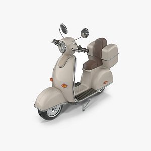 3D Vintage Scooter Motorcycle