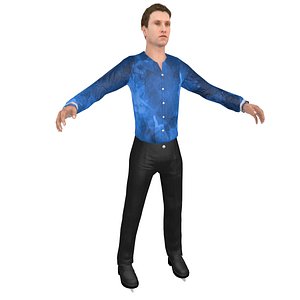 3D male figure skater model