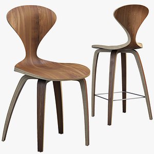 norman cherner chairs 3D model