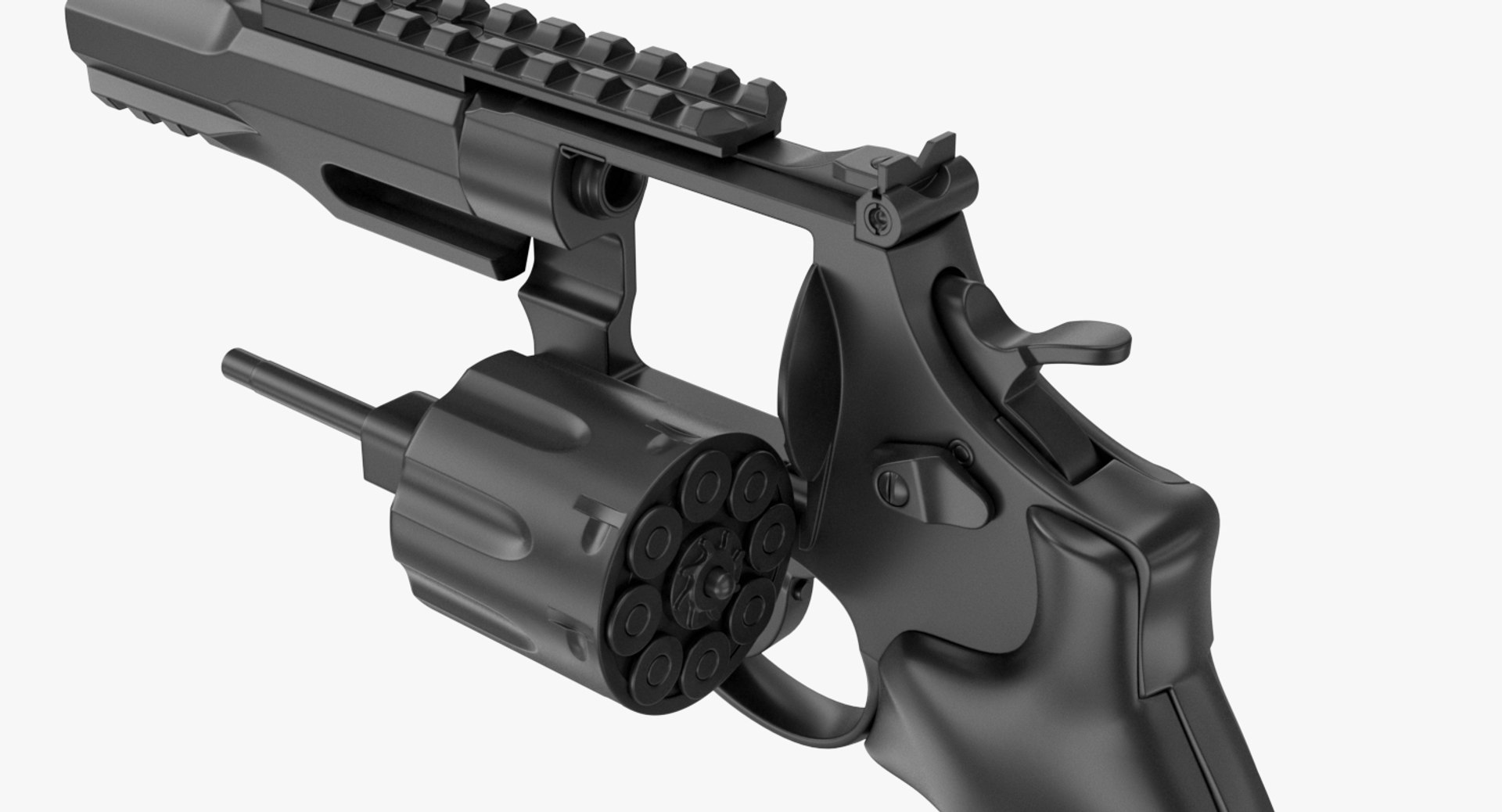 Combat Revolver No Materials Model - TurboSquid 1894301