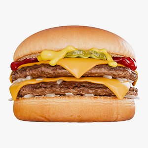 Cinematic Double Cheeseburger Burger