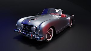 3D Nash Healey vintage car 3D model 1952-1953 model
