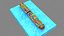 3D Container Ship 3d Model