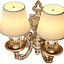 Bronze antique Sconce classic French style Wall lamp lampshade 3D model