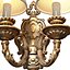 Bronze antique Sconce classic French style Wall lamp lampshade 3D model