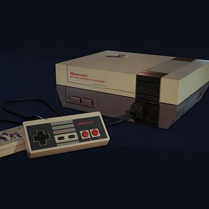 3D Nintendo classic game console Low-poly 3D model