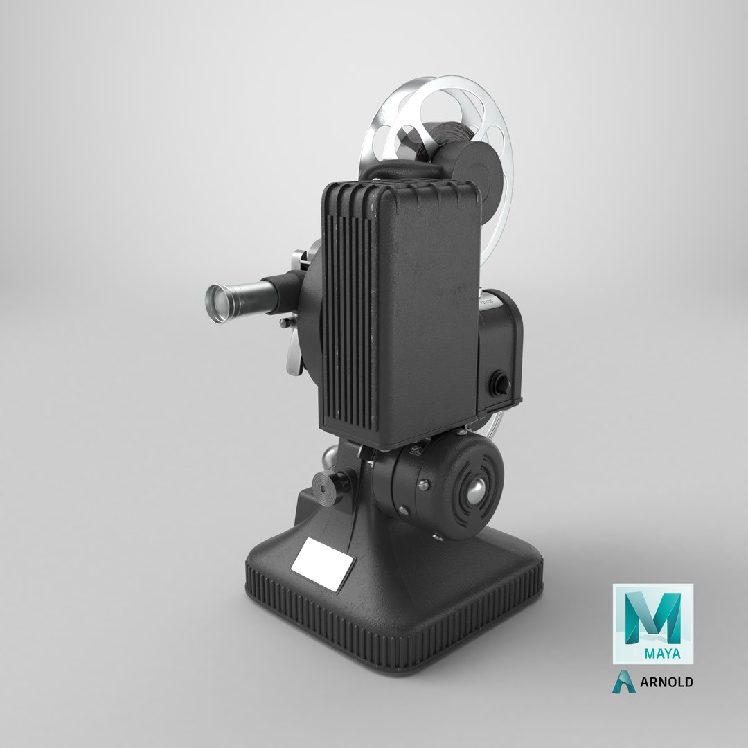 Vintage Film Projector with Reels 3D model https://p.turbosquid.com/ts-thumb/gI/BtxkJE/PM/stemcell_maya_arnold_render/png/1787677575/1920x1080/fit_q87/64d6f9567bd41c73b5429de359b196cf7438bc73/stemcell_maya_arnold_render.jpg