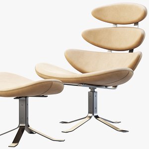 EJ 5 Corona Chair and ottoman