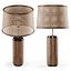 Wooden rattan table lamp