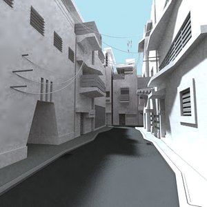 inner city streets buildings dxf