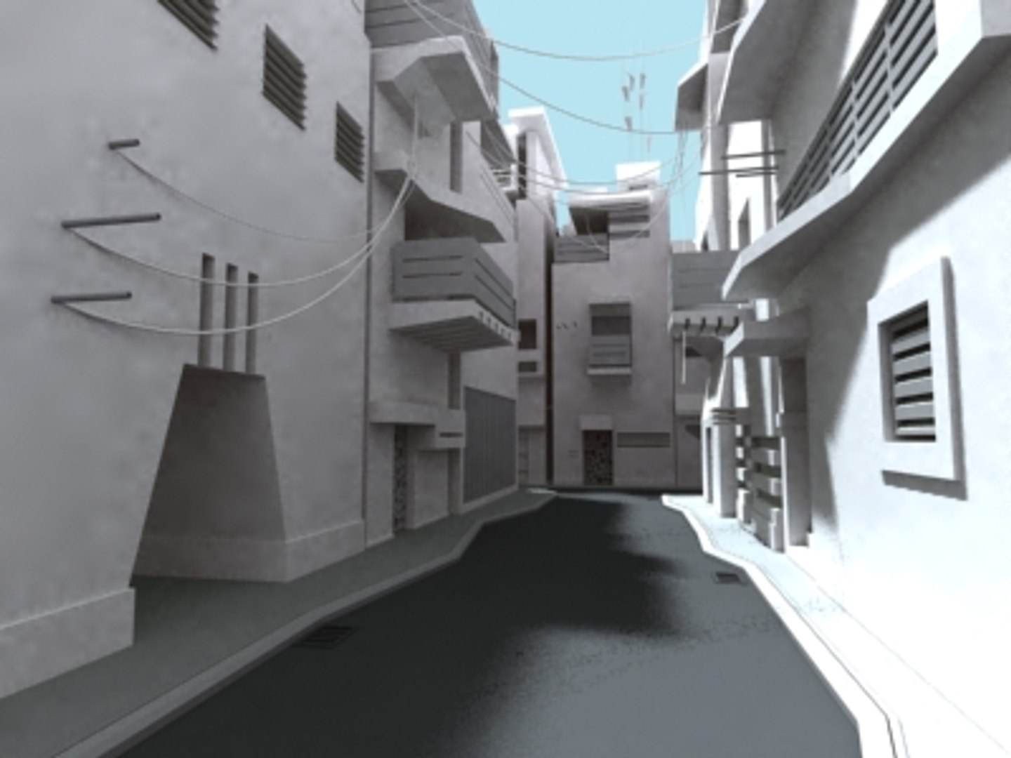 Inner City Streets Buildings Dxf