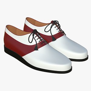 Leather Lace Up Shoes V1 3D model
