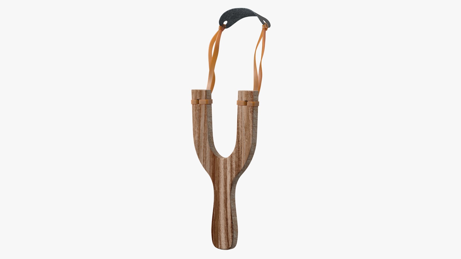 Slingshot Catapult Dark Wood 3D model preview