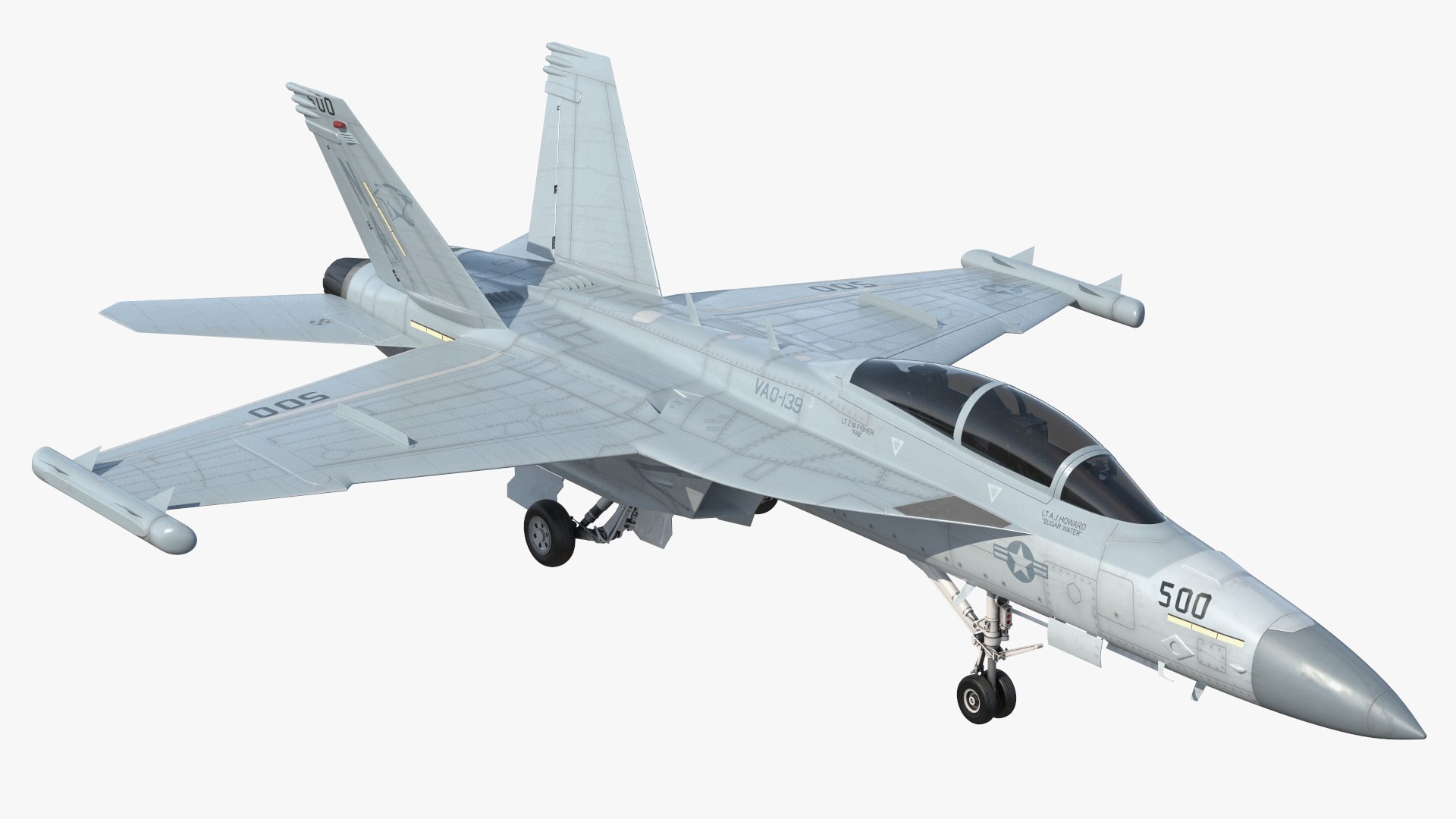 Aircraft Boeing EA-18G without Armament 3D model preview