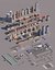 realistic cartoon city modular 3D