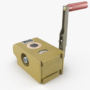 Military Soviet Hand Crank Power Generator 3D model