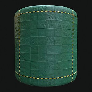 3D Green Tarpaulin Sheet 4x4m Game Ready model