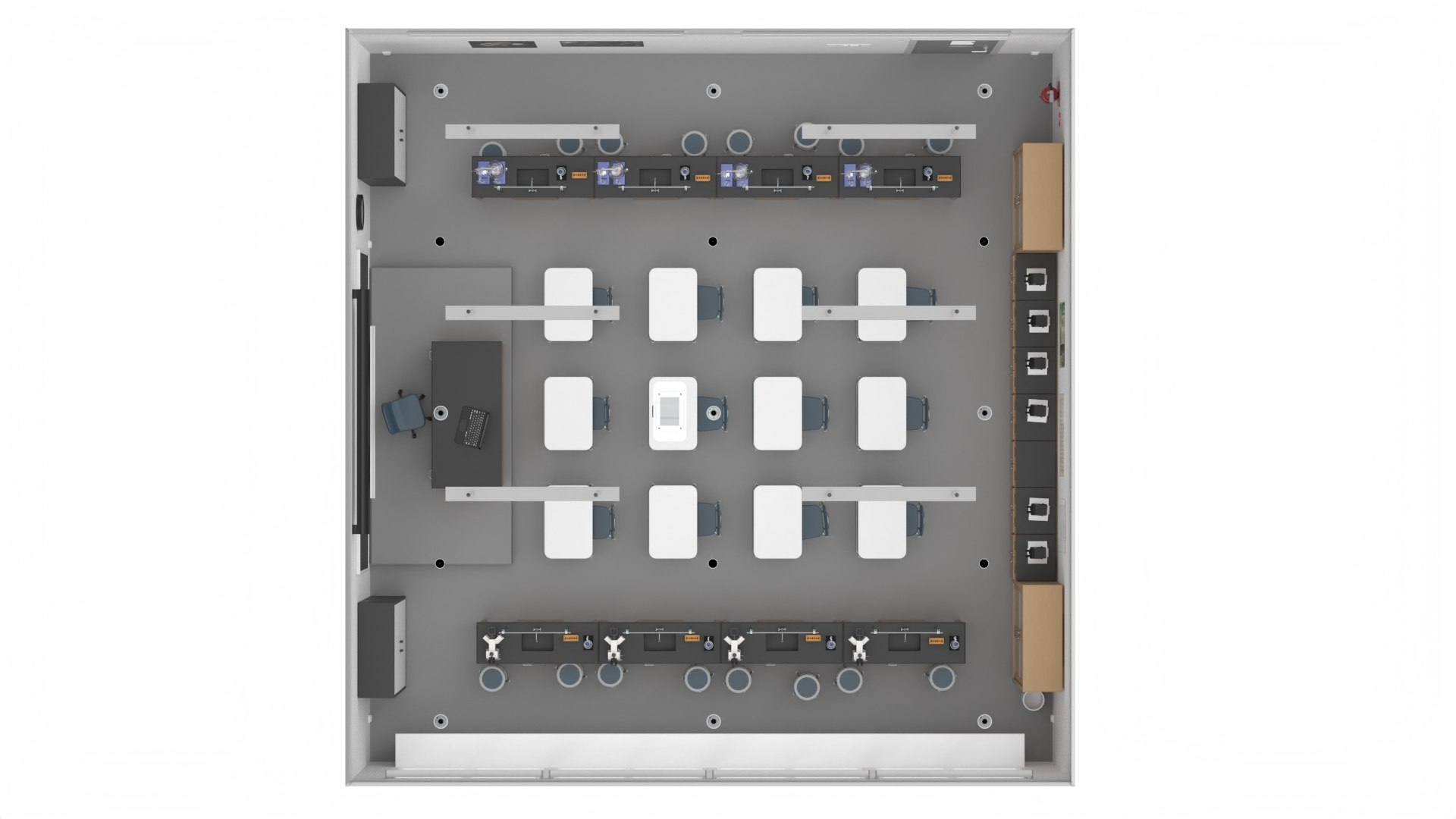 Modern School Laboratory Interior With Equipment 3D Model TurboSquid