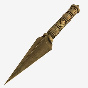 3D realistic ritual dagger model
