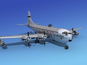 3d model propellers tanker kc-97 boeing