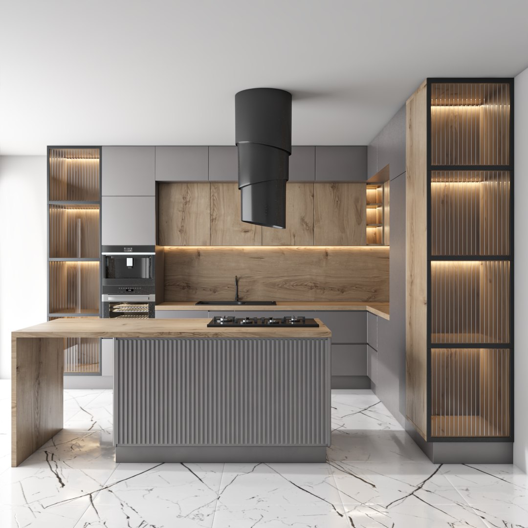 Residential Of Modern Kitchen Set 31 3D - TurboSquid 2299536