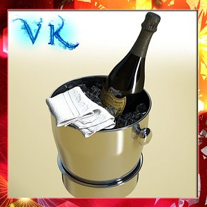 champagne set 3 - 3d model