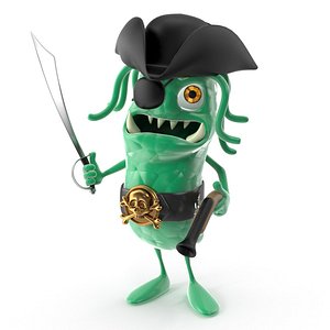 Cartoon microbe
