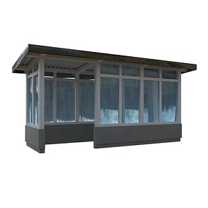 Bus Stop USA Low-poly