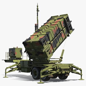 Patriot Launcher Transport Module with Support Box Camo Rigged