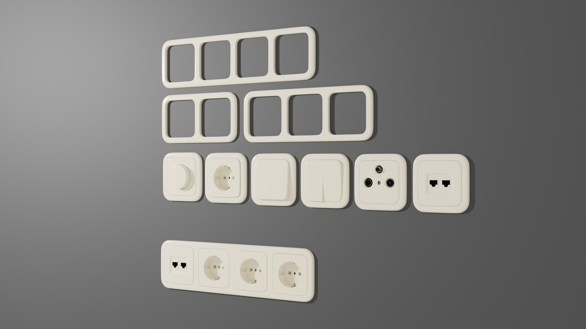 3d Switches Sockets Eu - Turbosquid 1653634